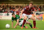28 August 2015; Gary Shanahan, Galway United, in action against Garry Buckley, Cork City. SSE Airtricity League Premier Division, Cork City v Galway United, Turners Cross, Cork. Picture credit: Piaras Ó Mídheach / SPORTSFILE