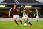28 August 2015; Karl Sheppard, Cork City, in action against Cormac Raftery, Galway United. SSE Airtricity League Premier Division, Cork City v Galway United, Turners Cross, Cork. Picture credit: Piaras Ó Mídheach / SPORTSFILE