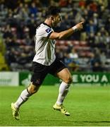 28 August 2015; Richie Towell, Dundalk, celebrates after scoring his side's second goal. SSE Airtricity League Premier Division, Bohemians v Dundalk, Dalymount Park, Dublin. Picture credit: David Maher / SPORTSFILE