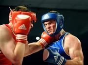 20 February 2009; Con Sheehan, Clonmel, left, in action against Alan Reynolds, St. Joseph's Sligo, during their 91KG bout. National Senior Boxing Championships Finals, National Stadium, Dublin. Picture credit: Ray Lohan / SPORTSFILE