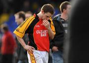 21 February 2009; Sean Buckley, Drom Broadford, shows his disapointment after the game. AIB All-Ireland Senior Club Football Championship Semi-Final, Drom Broadford v Crossmaglen Rangers, Pearse Park, Longford. Picture credit: Pat Murphy / SPORTSFILE