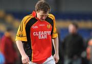 21 February 2009; Eoin Barry, Drom Broadford, shows his disappointment as he leaves the field. AIB All-Ireland Senior Club Football Championship Semi-Final, Drom Broadford v Crossmaglen Rangers, Pearse Park, Longford. Picture credit: Pat Murphy / SPORTSFILE
