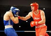 20 February 2009; Stephen O'Reilly, Twin Towns, red, in action against Darren O'Neill, Paulstown, 75KG, National Elite Boxing Championships Finals, National Stadium, Dublin. Picture credit: Ray Lohan / SPORTSFILE