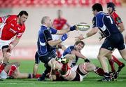 21 February 2009; Felipe Contepomi, Leinster, finds Shane Jennings in support. Magners League, Scarlets v Leinster. Parc Y Scarlets, Wales. Picture credit: Steve Pope / SPORTSFILE