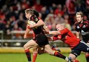 21 February 2009; Chris Paterson, Edinburgh, goes past the tackle of Keith Earls to score his try against Munster. Magners League, Munster v Edinburgh, Musgrave Park, Cork. Picture credit: Matt Browne / SPORTSFILE