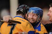 22 February 2009; Portumna's Damien Hayes, left, celebrates with team-mate Aiden Donnelly after the match. AIB All-Ireland Senior Club Hurling Championship Semi-Final, Ballyhale Shamrocks v Portumna, Semple Stadium, Thurles, Co. Tipperary. Picture credit: Brian Lawless / SPORTSFILE
