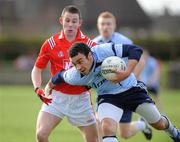 22 February 2009; Ted Furman, Dublin, in action against Gerard Hoey, Louth. Cadbury U21 Leinster Football Championship, Round 1, Louth v Dublin, Drogheda, Co. Louth. Picture credit: Oliver McVeigh / SPORTSFILE
