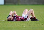 22 February 2009; A dejected Aaron Graffin, Cushendall, at the end of the game. AIB All-Ireland Senior Club Hurling Championship Semi-Final, Cushendall v De La Salle, Parnell Park, Dublin. Picture credit: David Maher / SPORTSFILE