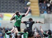 22 February 2009; Andrew Farley, Connacht Rugby,  towers above Jonathan Thomas, Ospreys, to claim the lineout ball for Connacht. Magners League, Ospreys v Connacht Rugby, Liberty Stadium, Wales. Picture credit: Steve Pope / SPORTSFILE