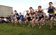 22 February 2009; The start of the Boys Under 15 3000m race. Ras na hEireann Cross Country, Dunleer, Co. Louth. Picture credit: Tomas Greally / SPORTSFILE