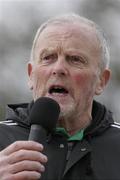 22 February 2009; Director of the Ras na hEireann Larry McGuil makes a speech. This is his final year as director. Ras na hEireann Cross Country, Dunleer, Co. Louth. Picture credit: Tomas Greally / SPORTSFILE