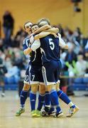 22 February 2009; Kazakhstan players celebrate after Dinmukhambet Suleimenov, second from right, scored his side's second goal. UEFA Futsal Championship 2010 Qualifying Tournament, Republic of Ireland v Kazakhstan. National Basketball Arena, Tallaght. Picture credit: Stephen McCarthy / SPORTSFILE