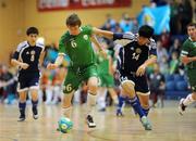 22 February 2009; Alan Lynch, Republic of Ireland, in action against Askhat Alzhaxin, Kazakhstan. UEFA Futsal Championship 2010 Qualifying Tournament, Republic of Ireland v Kazakhstan. National Basketball Arena, Tallaght. Picture credit: Stephen McCarthy / SPORTSFILE