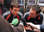 22 February 2009; Tom Kenny, left, and John Gardiner speaking to the media after the 2008 Cork Squad Meeting with Cork Clubs. Maryborough House Hotel, Douglas, Co. Cork. Picture credit: Pat Murphy / SPORTSFILE