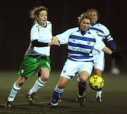 9 February 2009; Sharon Cullen, Republic of Ireland XI, in action against Julia Osmond, Reading. Women's Friendly International, Republic of Ireland XI v Reading. AUL Complex, Clonshaugh, Dublin. Picture credit: Stephen McCarthy / SPORTSFILE