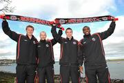 23 February 2009; Bohemians new signings, left to right, Matt Gregg, Paul Keegan, Brian Shelley and Joseph Ndo pictured before a pre-season press conference. The Grand Hotel, Malahide, Co. Dublin. Picture credit: David Maher / SPORTSFILE