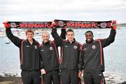 23 February 2009; Bohemians new signings, from left to right, Matt Gregg, Paul Keegan, Brian Shelley and Joseph Ndo pictured before a pre-Season press conference. The Grand Hotel, Malahide, Co. Dublin. Picture credit: David Maher / SPORTSFILE