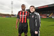 23 February 2009; Bohemians new signing Joseph Ndo with Bohemians manager Pat Fenlon. Dalymount Park, Co. Dublin. Picture credit: David Maher / SPORTSFILE