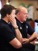 24 February 2009; Head coach Declan Kidney, right, alongside captain Brian O'Driscoll during an Ireland rugby press conference ahead of their RBS Six Nations match against England on Saturday. Fitzpatrick's Castle Hotel, Killiney, Co. Dublin. Picture credit: Brendan Moran / SPORTSFILE