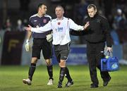 24 February 2009; Dundalk's Michael Collins remonstrates after he was sent off by referee Paul Tuite. Pre-Season Friendly, Drogheda United v Dundalk. United Park, Drogheda. Picture credit: David Maher / SPORTSFILE