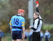 25 February 2009; Referee James Dorgan sends off Tommy Fitzgerald, UCD. Ulster Bank Fitzgibbon Cup Quarter-Final, Cork IT v UCD, CIT Sports Stadium, Cork. Picture credit: Matt Browne / SPORTSFILE *** Local Caption ***