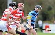 25 February 2009; James Walsh, UCD, in action against Adrian mannix, no. 9, and Gerdi O'Driscoll, Cork IT. Ulster Bank Fitzgibbon Cup Quarter-Final,Cork IT v UCD, CIT Sports Stadium, Cork. Picture credit: Matt Browne / SPORTSFILE *** Local Caption ***