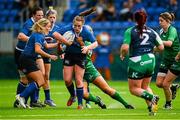 29 August 2015; Elise O'Byrne White, Leinster, is tackled by Sene Naoupu, Connacht. Women's Interprovincial, Leinster v Connacht, Donnybrook Stadium, Donnybrook, Dublin. Picture credit: Sam Barnes / SPORTSFILE