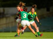 29 August 2015; Annie Walsh, Cork, in action against Aislinn Desmond, left, and Emma Sherwood, Kerry. TG4 Ladies Football All-Ireland Senior Championship, Semi-Final, Cork v Kerry, Gaelic Grounds, Limerick. Picture credit: Piaras Ó Mídheach / SPORTSFILE