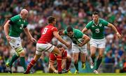 29 August 2015; Jonathan Sexton, Ireland, in action against Rhys Webb, Wales. Rugby World Cup Warm-Up Match, Ireland v Wales, Aviva Stadium, Lansdowne Road, Dublin. Picture credit: Ramsey Cardy / SPORTSFILE
