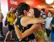 30 August 2015; Sinead Diver, from Belmullet, Co. Mayo, representing Australia, with her mother Bridie following her 21st place finish in the Women's Marathon event. IAAF World Athletics Championships Beijing 2015 - Day 9, National Stadium, Beijing, China. Picture credit: Stephen McCarthy / SPORTSFILE