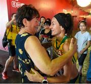 30 August 2015; Sinead Diver, from Belmullet, Co. Mayo, representing Australia, with her mother Bridie following her 21st place finish in the Women's Marathon event. IAAF World Athletics Championships Beijing 2015 - Day 9, National Stadium, Beijing, China. Picture credit: Stephen McCarthy / SPORTSFILE