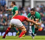 29 August 2015; Dave Kilcoyne, Ireland, in action against Luke Charteris, Wales. Rugby World Cup Warm-Up Match, Ireland v Wales, Aviva Stadium, Lansdowne Road, Dublin. Picture credit: Ramsey Cardy / SPORTSFILE