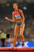 29 August 2015; Blanka Vlasic of Croatia celebrates a sucessful jump during the final of the Women's High Jump event. IAAF World Athletics Championships Beijing 2015 - Day 8, National Stadium, Beijing, China. Picture credit: Stephen McCarthy / SPORTSFILE