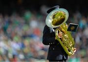 29 August 2015; A member of the Bank of An Garda Siochana plays his tuba ahead of the game. Rugby World Cup Warm-Up Match, Ireland v Wales, Aviva Stadium, Lansdowne Road, Dublin. Picture credit: Brendan Moran / SPORTSFILE