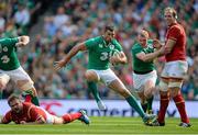 29 August 2015; Rob Kearney, Ireland, breaks through the Wales defence. Rugby World Cup Warm-Up Match, Ireland v Wales, Aviva Stadium, Lansdowne Road, Dublin. Picture credit: Brendan Moran / SPORTSFILE