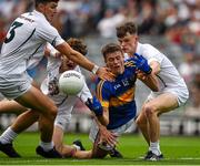 30 August 2015; Colin Lynch, Tipperary, in action against Mike Joyce, Sean Healy, and Gavin Burke, Kildare. Electric Ireland GAA Football All-Ireland Minor Championship, Semi-Final, Kildare v Tipperary, Croke Park, Dublin. Picture credit: Ray McManus / SPORTSFILE
