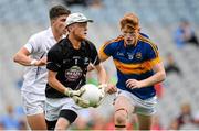 30 August 2015; Declan Campbell, Kildare, in action against Michael Connors, Tipperary. Electric Ireland GAA Football All-Ireland Minor Championship, Semi-Final, Kildare v Tipperary, Croke Park, Dublin. Picture credit: Brendan Moran / SPORTSFILE