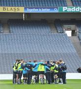 27 February 2009; The England squad gather together in a huddle during their Captain's Run ahead of their RBS Six Nations Championship game against Ireland on Saturday. Croke Park, Dublin. Picture credit: Brendan Moran / SPORTSFILE *** Local Caption ***