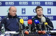 27 February 2009; Ireland's head coach Declan Kidney, left, and captain Brian O'Driscoll during a press conference ahead of their RBS Six Nations Championship game against England on Saturday. Jury's Croke Park Hotel, Dublin. Picture credit: Brendan Moran / SPORTSFILE *** Local Caption ***