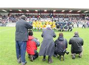 21 February 2009; Photographers take the Corofin team picture before the game. AIB All-Ireland Senior Club Football Champinship Semi-Final, Corofin v Kilmacud Crokes, Cusack Park, Mullingar, Co. Westmeath. Picture credit: Daire Brennan / SPORTSFILE
