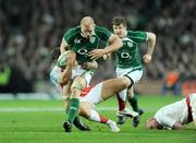 28 February 2009; Paul O'Connell, Ireland, in action against Mark Cueto, England. RBS Six Nations Rugby Championship, Ireland v England, Croke Park, Dublin. Picture credit: Pat Murphy / SPORTSFILE