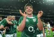 28 February 2009; Donncha O'Callaghan, Ireland, celebrates after the game. RBS Six Nations Rugby Championship, Ireland v England, Croke Park, Dublin. Picture credit: Pat Murphy / SPORTSFILE