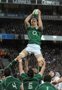 28 February 2009; Paul O'Connell, Ireland, goes highest to win a lineout. RBS Six Nations Rugby Championship, Ireland v England, Croke Park, Dublin. Picture credit: Brendan Moran / SPORTSFILE