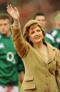 28 February 2009; President of Ireland Mary McAleesse waves to the crowd before the game. RBS Six Nations Rugby Championship, Ireland v England, Croke Park, Dublin. Picture credit: Pat Murphy / SPORTSFILE