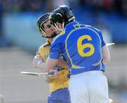 1 March 2009; Conor O'Mahony, 6, Tipperary, clashes with Tony Griffin, Clare. Allianz GAA National Hurling League, Division 1, Round 3, Tipperary v Clare, Semple Stadium, Thurles, Co. Tipperary. Picture credit: Brendan Moran / SPORTSFILE
