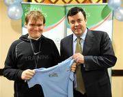 26 February 2009; Minister for Finance Brian Lenihan, TD, with athlete Brian Morgan at a Special Olympics club launch. St Brigids Community Centre, Blanchardstown, Co. Dublin. Picture credit: Matt Browne / SPORTSFILE