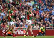 30 August 2015; Cillian O'Connor, right, and Andy Moran, Mayo, after a missed oppurtunity on goal. GAA Football All-Ireland Senior Championship, Semi-Final, Dublin v Mayo, Croke Park, Dublin. Photo by Sportsfile