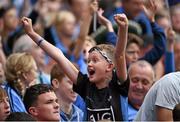30 August 2015; A Dublin supporter during the game. GAA Football All-Ireland Senior Championship, Semi-Final, Dublin v Mayo, Croke Park, Dublin. Photo by Sportsfile
