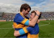 30 August 2015; Ross Peters, left, and Emmett Molony, Tipperary, celebrate after the game. Electric Ireland GAA Football All-Ireland Minor Championship, Semi-Final, Kildare v Tipperary, Croke Park, Dublin. Photo by Sportsfile