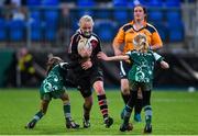 28 August 2015; Action from the half-time mini games. Bank of Ireland Half-Time Mini Games, Donnybrook Stadium, Donnybrook, Dublin. Picture credit: Ramsey Cardy / SPORTSFILE